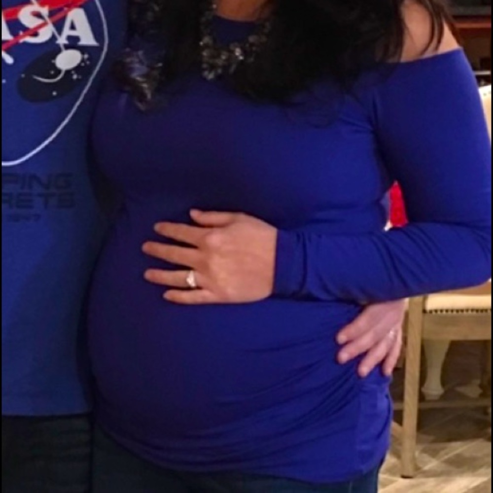 Cobalt Blue Maternity Top